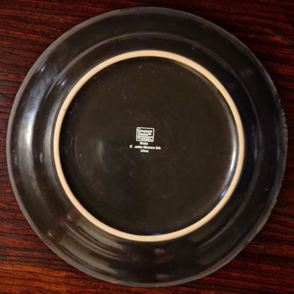 1 Vtg Strata Mikasa Dinner Plate Gourmet Basics Black White Tan Brown - Picture 2 of 3
